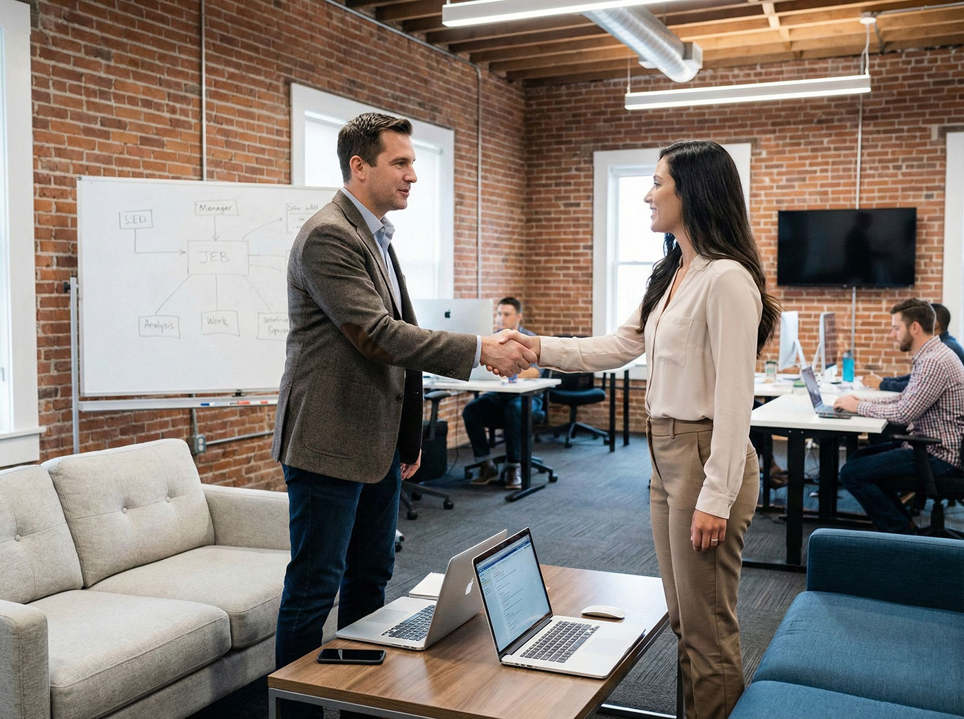 A professional board of directors engaged in a strategic meeting in a modern office, representing the business continuity and leadership stability protected by key person insurance.